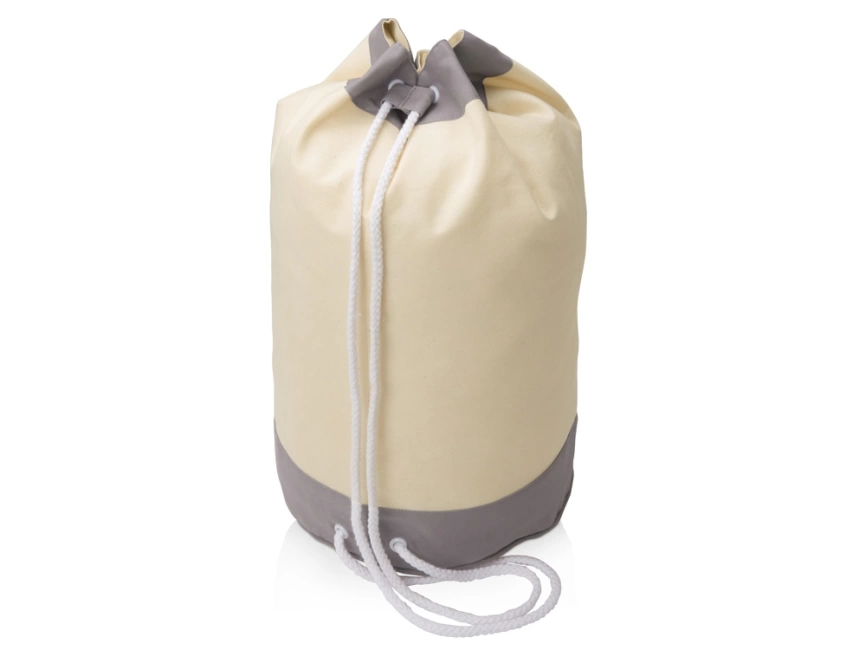 Рюкзак-мешок Indiana хлопковый, 180гр, натуральный/серый фото 2