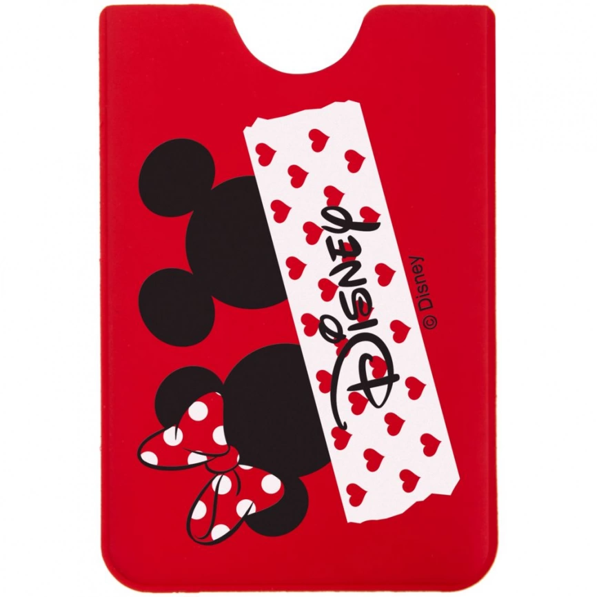 Чехол для карточки Minnie and Mickey, красный фото 1