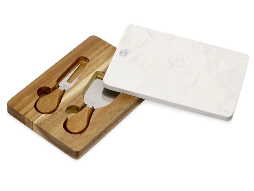 Набор ножей для сыра Fontina, акация и искусственный мрамор фото 2
