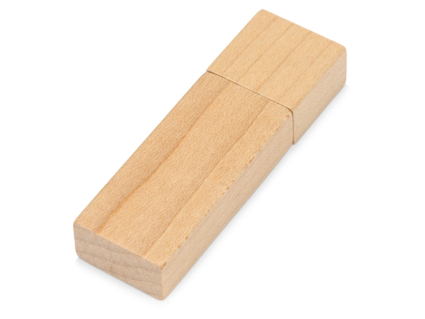 Флеш-карта USB 2.0 16 Gb Woody с магнитным колпачком, натуральный фото 1