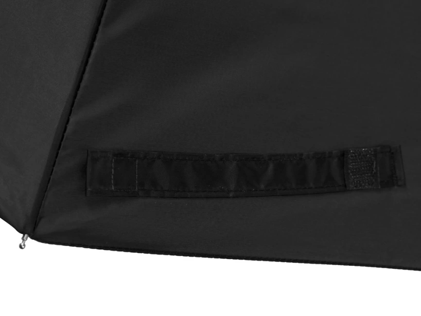 Зонт Picau из переработанного пластика в сумочке, черный фото 7