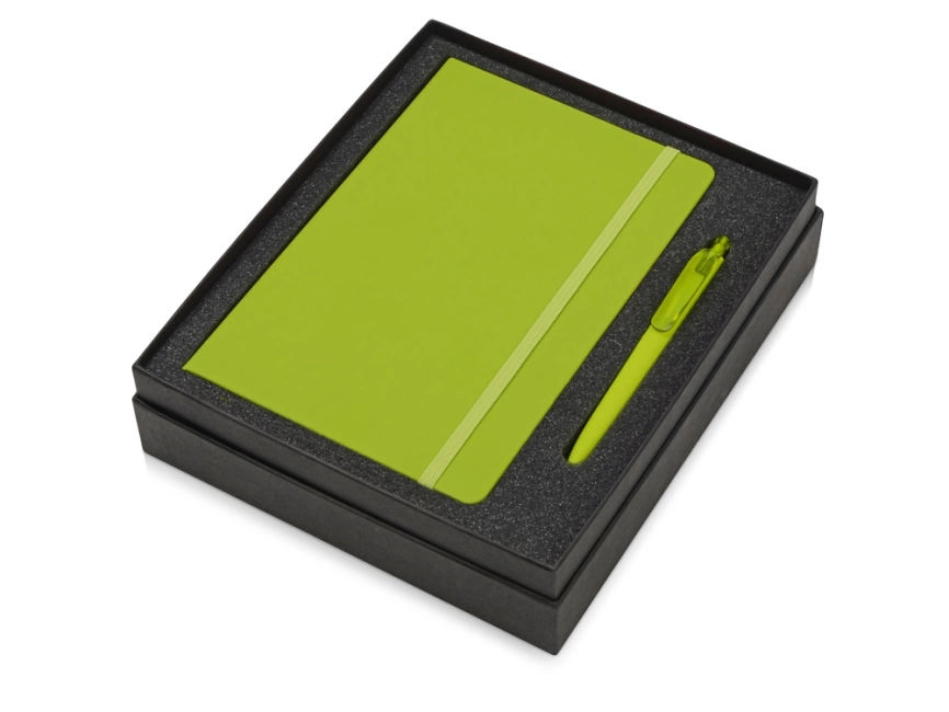Подарочный набор Vision Pro soft-touch с ручкой и блокнотом А5, зеленый фото 2