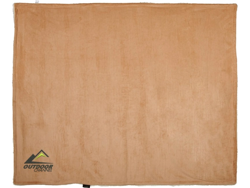 Шерповое покрывало Cosie с вельветом, оранжевый фото 6