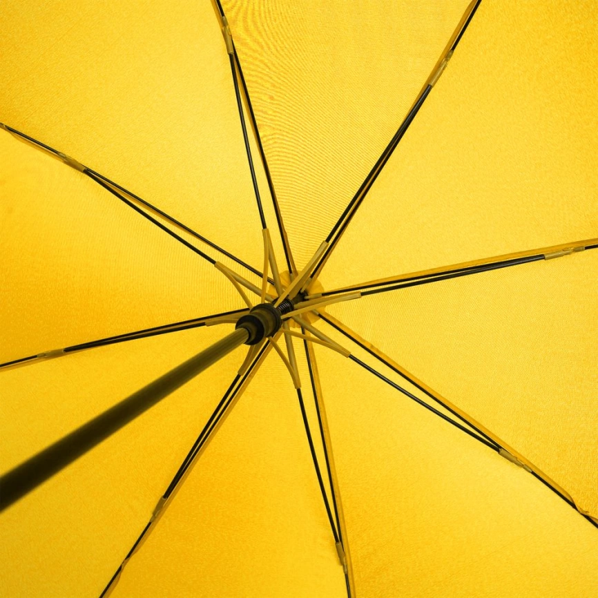 Зонт-трость с цветными спицами Bespoke, желтый фото 2