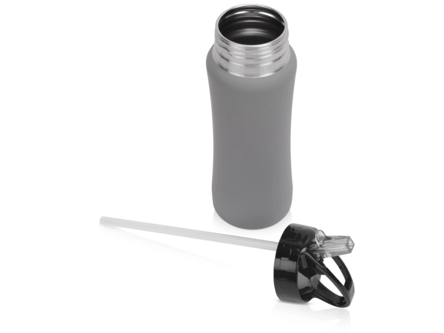 Бутылка спортивная Коста-Рика 600мл, серый фото 2