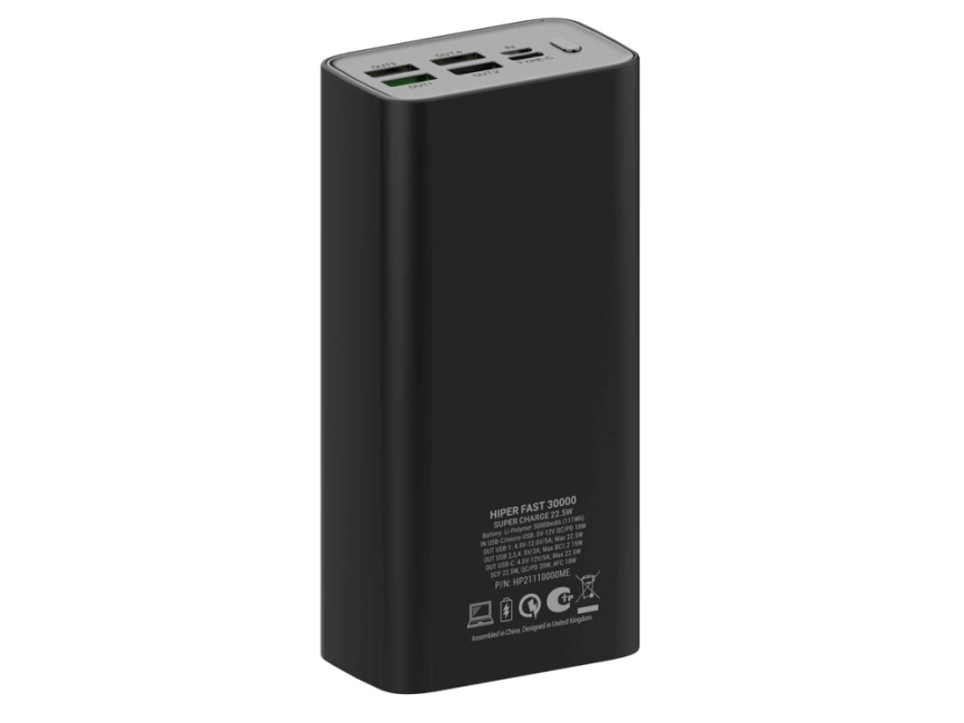 Портативный внешний аккумулятор FAST 30000 Black фото 2