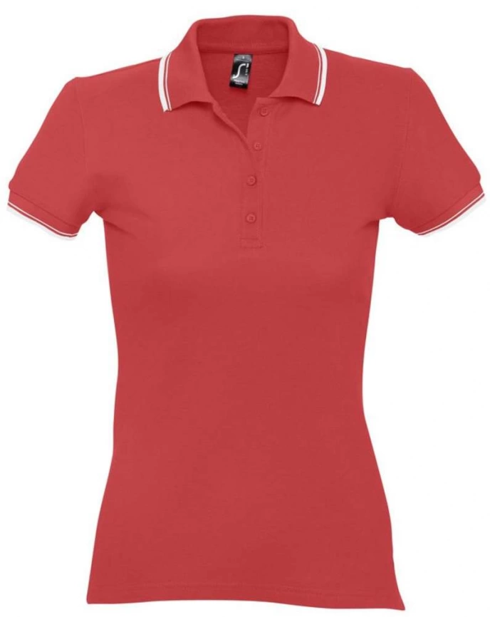 Рубашка поло женская Practice women 270 красная с белым, размер M фото 1