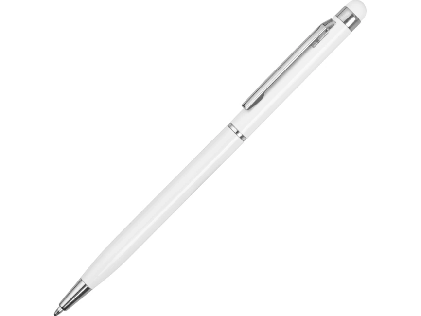 Ручка-стилус металлическая шариковая Jucy, белый фото 1