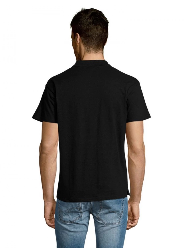 Рубашка поло мужская Summer 170 черная, размер L фото 13