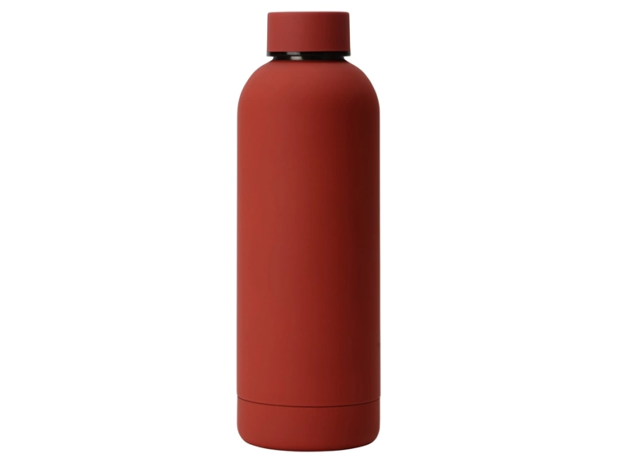 Вакуумная термобутылка Cask Waterline, soft touch, 500 мл, красный фото 3