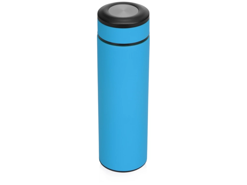 Термос Confident с покрытием soft-touch 420мл, голубой фото 1