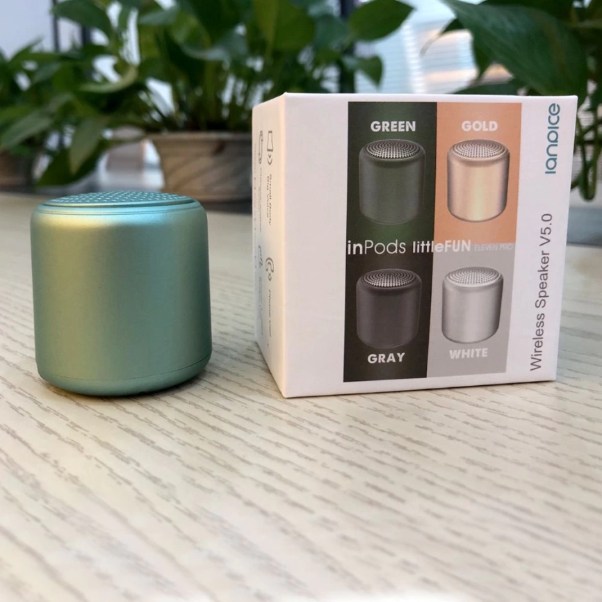 Беспроводная Bluetooth колонка Fosh, зелёная фото 2