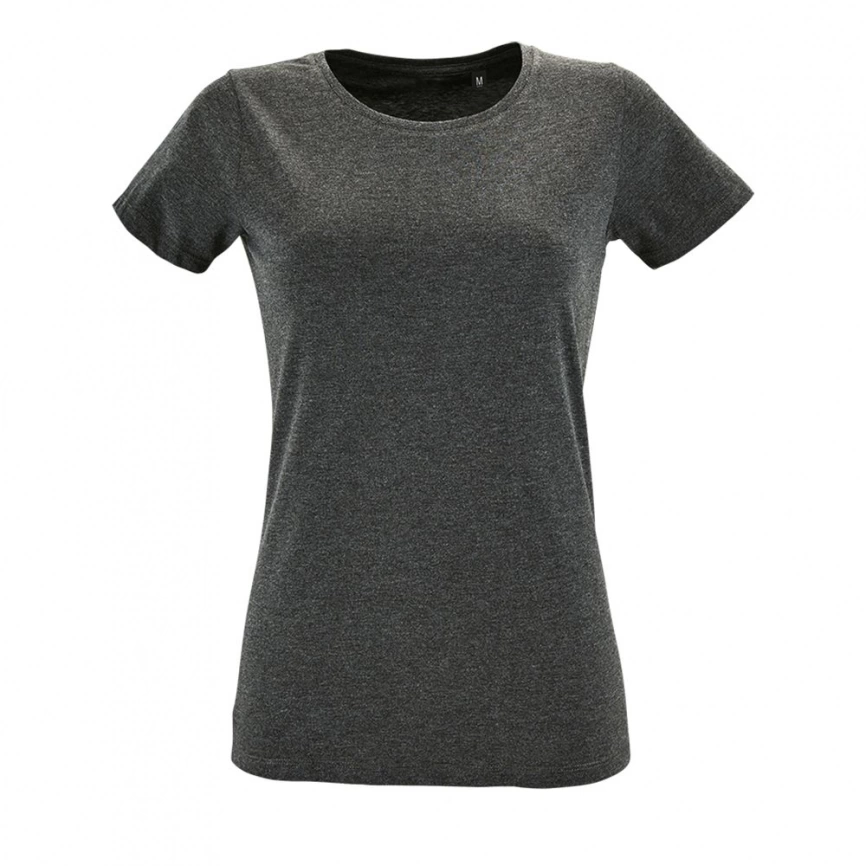 Футболка женская Regent Fit Women черный меланж, размер L фото 1