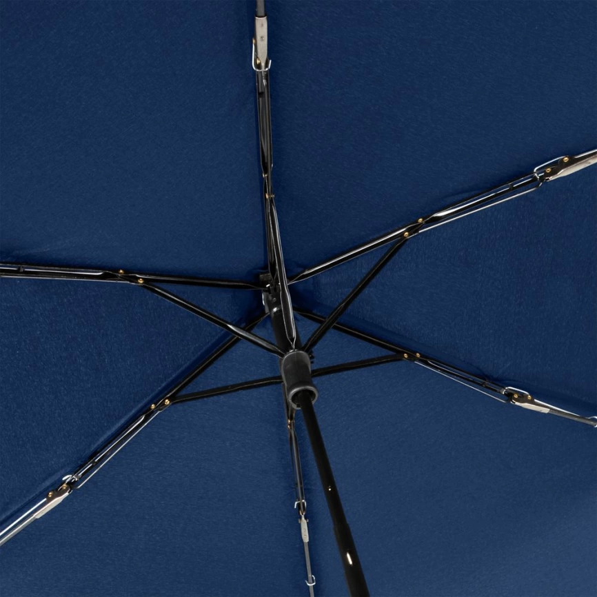 Зонт складной Mini Hit Flach, темно-синий фото 2