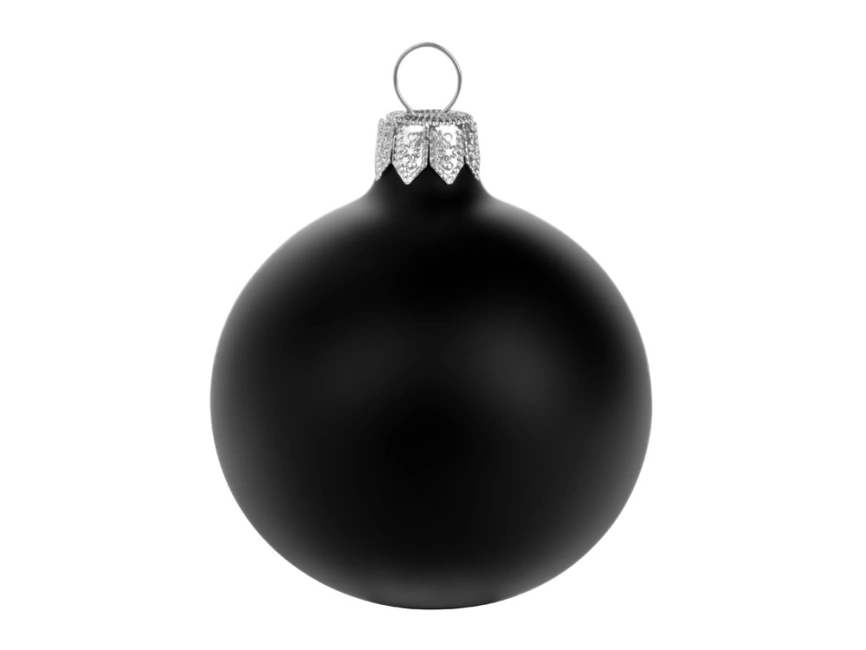 Стеклянный шар черный матовый, заготовка шара 6 см, цвет 83 фото 1