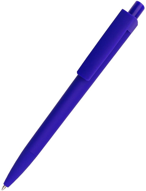 Ручка шариковая Agata софт-тач, синяя фото 1