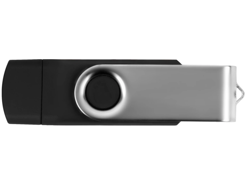 USB/micro USB-флешка 2.0 на 16 Гб Квебек OTG, черный фото 4