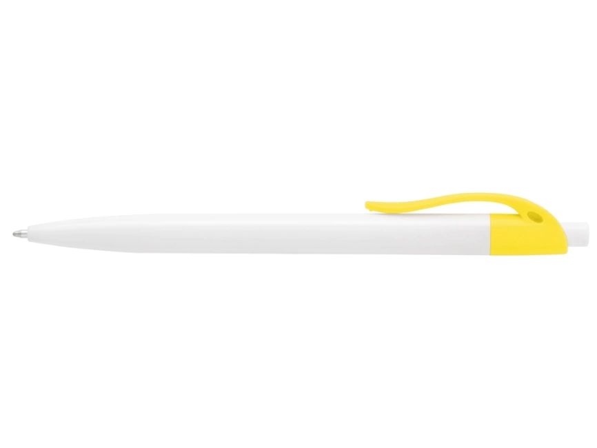 Ручка шариковая Какаду, белая с желтым фото 4