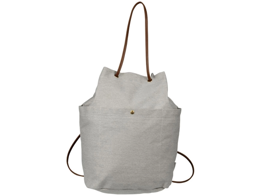 Рюкзак со шнурками Harper из хлопчатобумажной парусины, светло-серый фото 2
