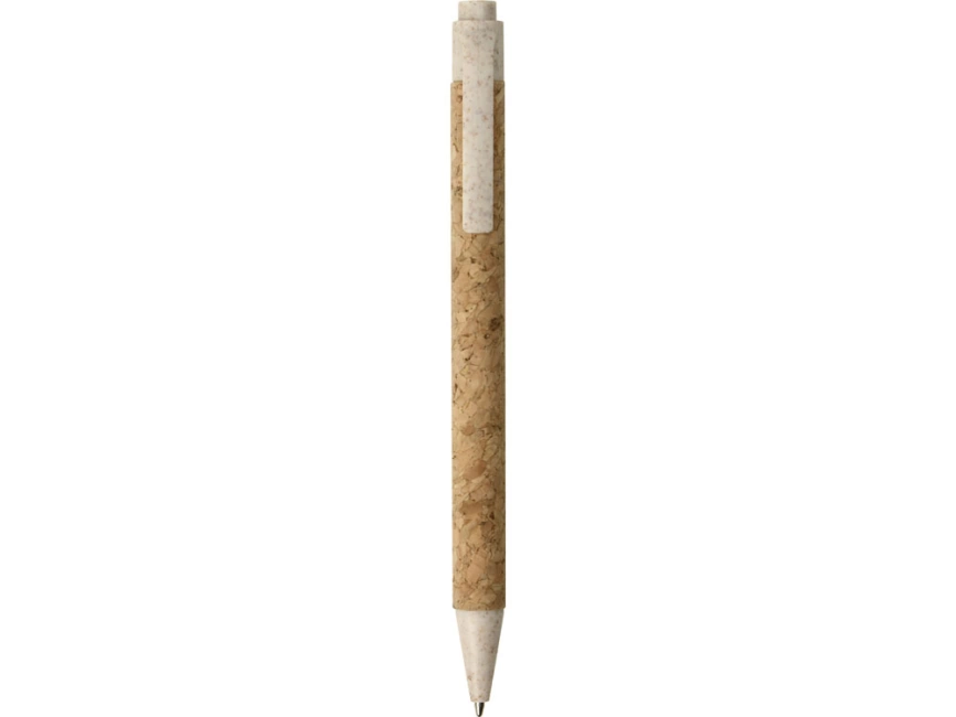 Ручка из пробки и переработанной пшеницы шариковая Evora, пробка/бежевый фото 2