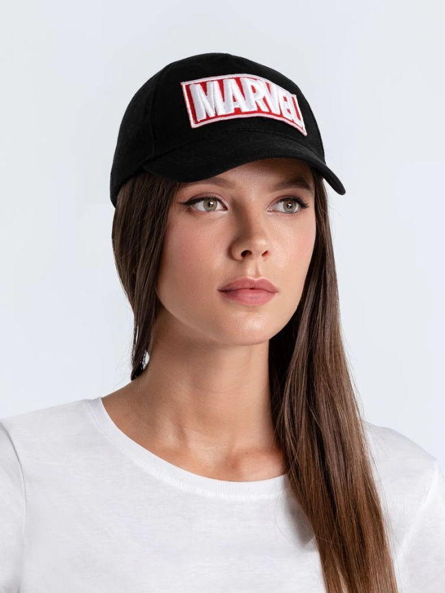 Бейсболка с вышивкой Marvel, черная фото 3