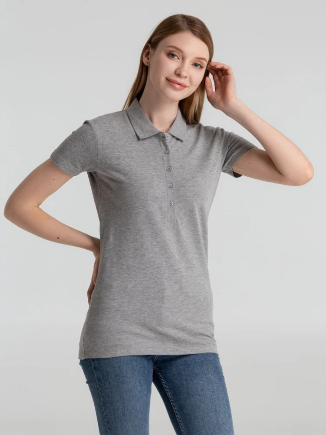 Рубашка поло женская Phoenix Women серый меланж, размер XL фото 8
