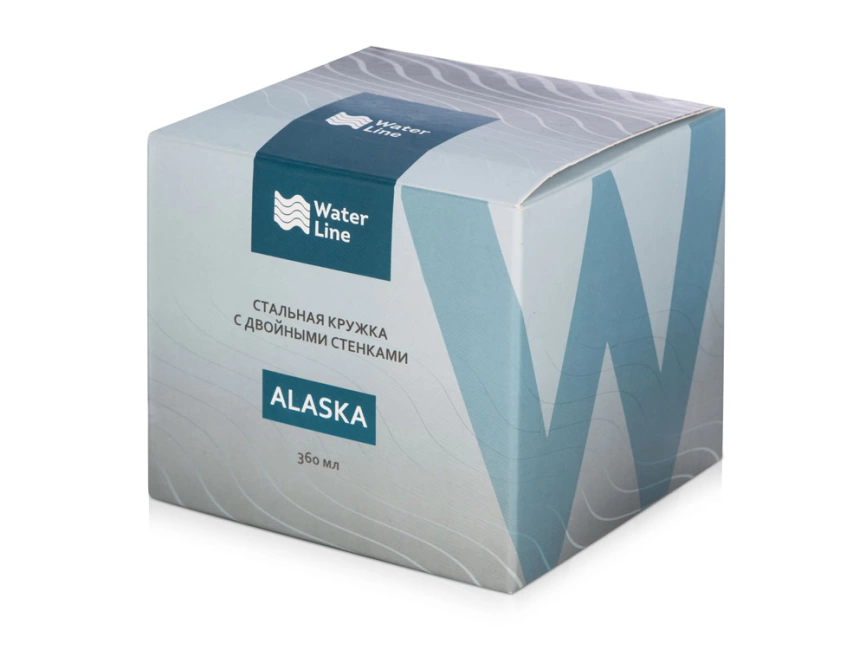 Кружка стальная Alaska с крышкой слайдером, powder coating, белый фото 8