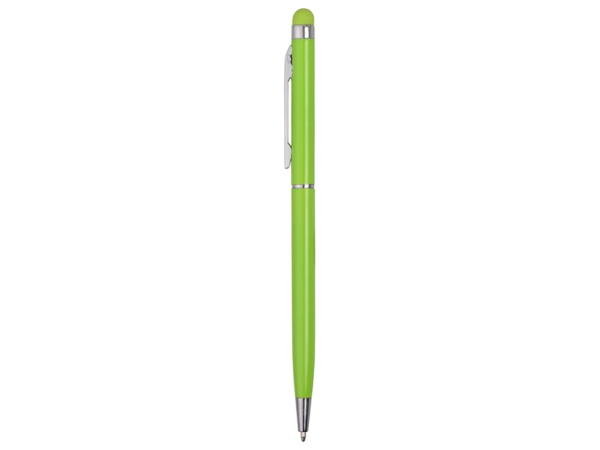 Ручка-стилус металлическая шариковая Jucy, зеленое яблоко фото 3