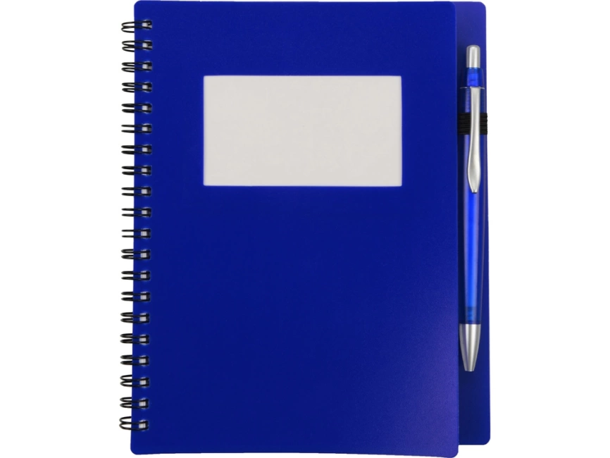 Блокнот Контакт с ручкой, синий фото 4