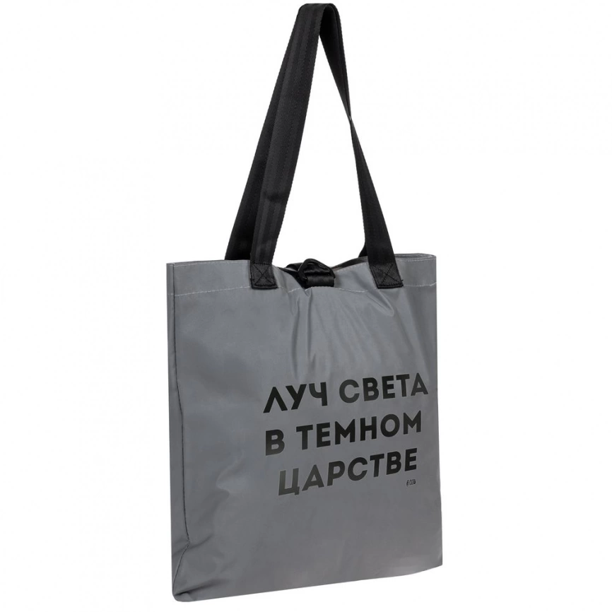 Шопер «Луч света» из светоотражающей ткани, серый фото 2