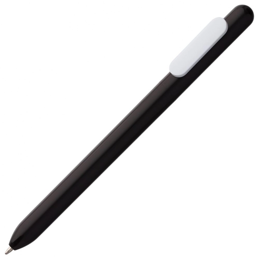 Ручка шариковая Swiper, черная с белым фото 1