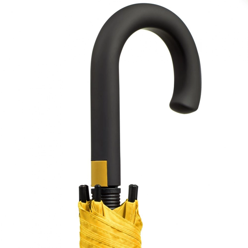 Зонт-трость с цветными спицами Bespoke, желтый фото 5
