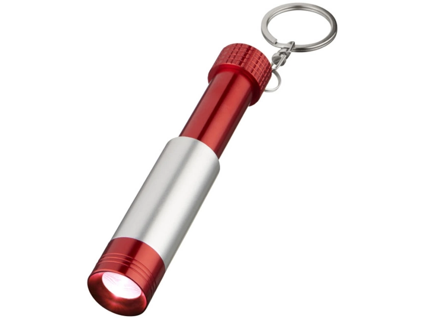 Брелок-фонарик, красный/серебристый фото 4