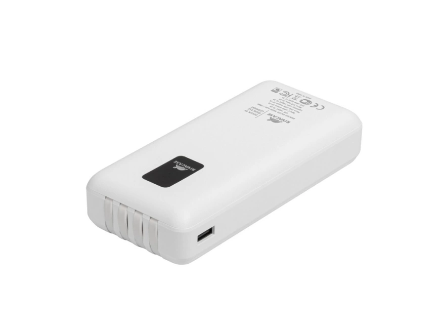 RIVACASE VA2220 (20000 мАч) внешний аккумулятор с дисплеем и встроенными кабелями, белый, 12/24 фото 11