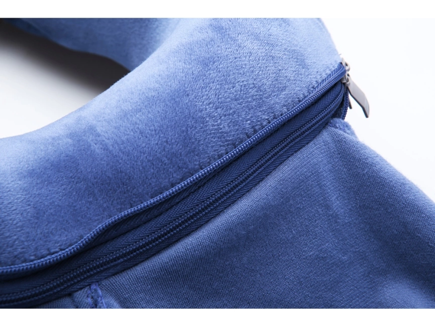 Подушка для путешествий с эффектом памяти, с капюшоном Hooded Tranquility Pillow, синий фото 6