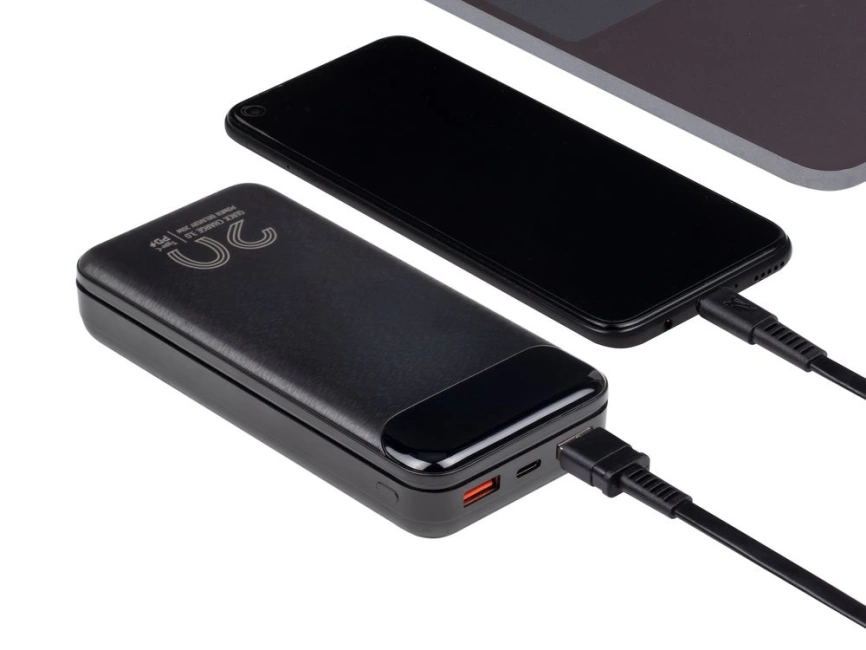 RIVACASE VA2580 (20 000mAh), QC/PD 20W внешний аккумулятор с дисплеем, черный /24 фото 14