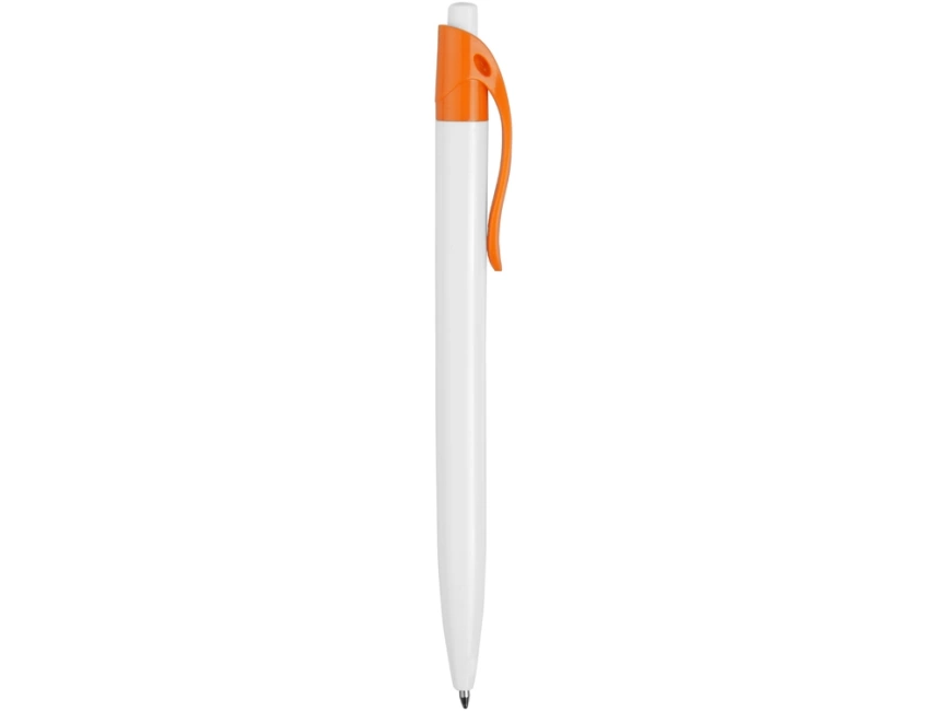 Ручка шариковая Какаду, белая с оранжевым фото 3