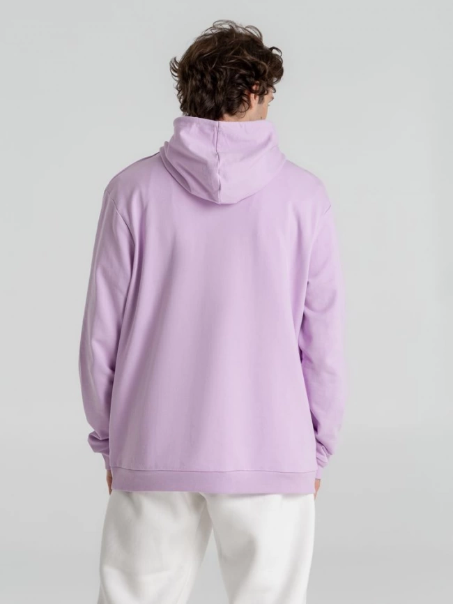 Толстовка с капюшоном унисекс Hoodie, сиреневая, размер S фото 12