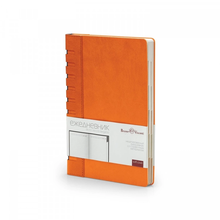 Ежедневник недатированный с индексами А5 Bergamo, оранжевый фото 1
