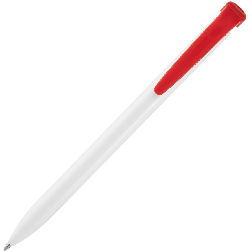 Ручка шариковая Favorite, белая с красным фото 3