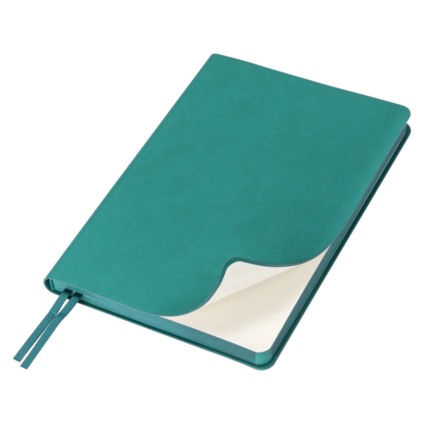 Ежедневник Flexy Soft Touch Latte А5, бирюзовый, недатированный, в гибкой обложке фото 1