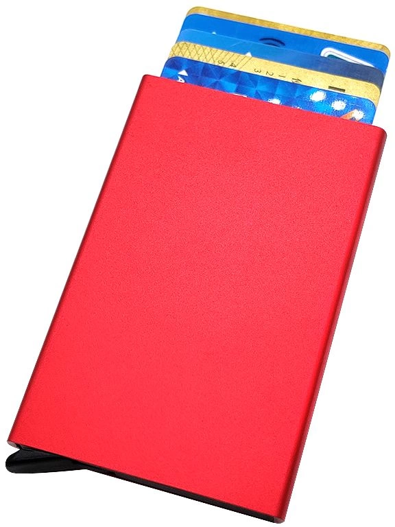 Держатель банковских карт Visir с защитой от копирования RFID, красный фото 2