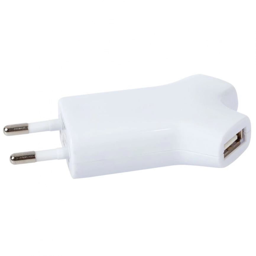Сетевое зарядное устройство Uniscend Double USB, белое фото 2