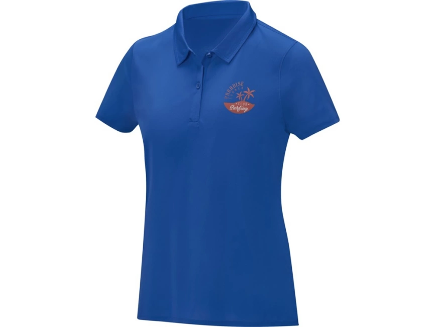 Женская стильная футболка поло с короткими рукавами Deimos, синий фото 8
