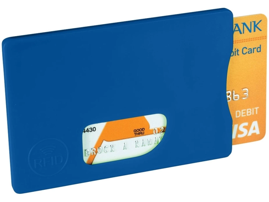 Защитный RFID чехол для кредитной карты, ярко-синий фото 1