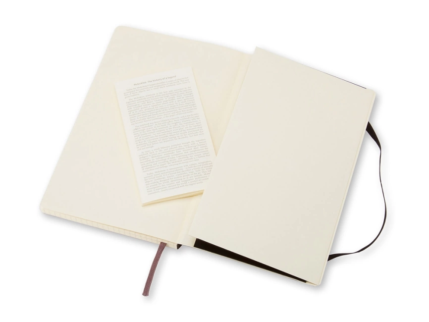 Записная книжка Moleskine Classic Soft (в клетку), Large (13х21см), черный фото 5