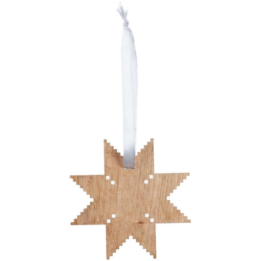 Деревянная подвеска Carving Oak, в форме снежинки фото 2