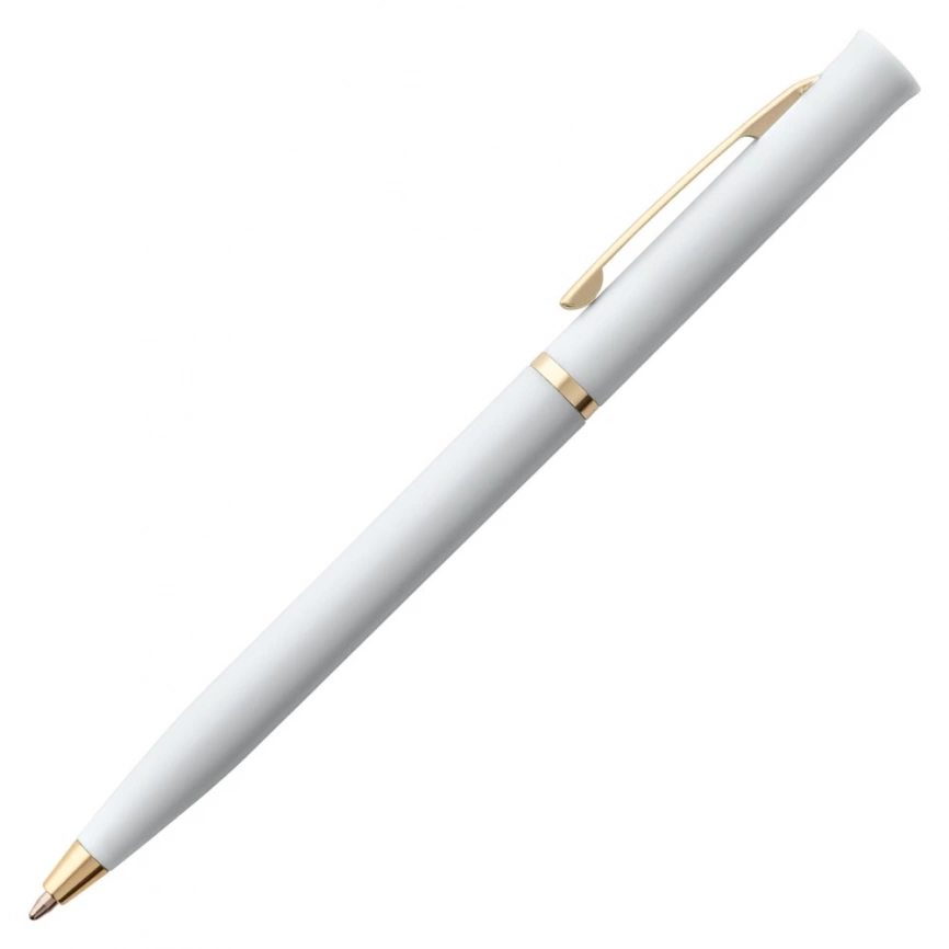 Ручка шариковая Euro Gold, белая фото 2