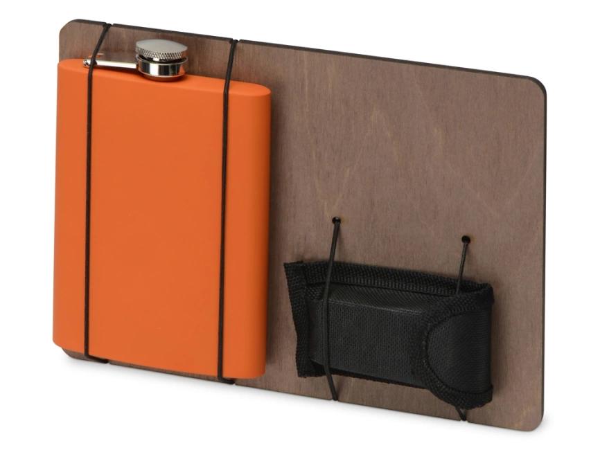 Подарочный набор Путешественник с флягой и мультитулом, оранжевый фото 1