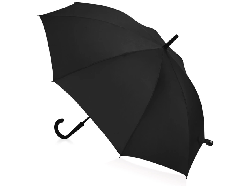 Зонт-трость Bergen, полуавтомат, черный фото 2